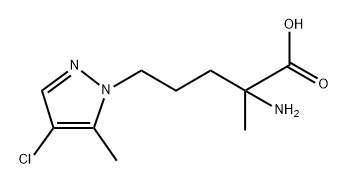 1H-Pyrazole-1-pentanoic acid, α-amino-4-chloro-α,5-dimethyl- Structure