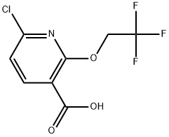 6-Chloro-2-(2,2,2-trifluoroethoxy)-3-pyridinecarboxylic acid Structure