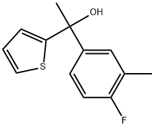 2-Thiophenemethanol, α-(4-fluoro-3-methylphenyl)-α-methyl- Structure