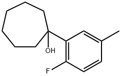1-(2-fluoro-5-methylphenyl)cycloheptanol 구조식 이미지