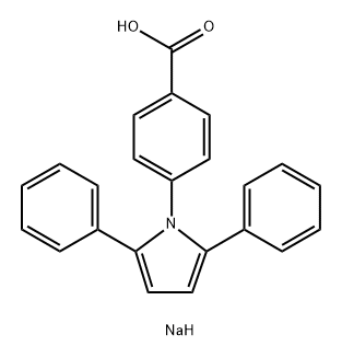 Benzoic acid, 4-(2,5-diphenyl-1H-pyrrol-1-yl)-, sodium salt (1:1) Structure