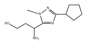 1H-1,2,4-Triazole-5-propanol, γ-amino-3-cyclopentyl-1-methyl- 구조식 이미지