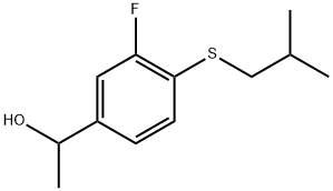 3-Fluoro-α-methyl-4-[(2-methylpropyl)thio]benzenemethanol Structure