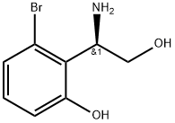 2-[(1R)-1-amino-2-hydroxyethyl]-3-bromophenol 구조식 이미지