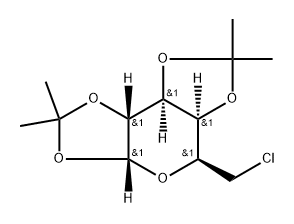 α-D-Galactopyranose, 6-chloro-6-deoxy-1,2:3,4-bis-O-(1-methylethylidene)- Structure