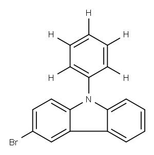 9H-Carbazole,3-bromo-9-(phenyl-2,3,4,5,6-d5)- Structure