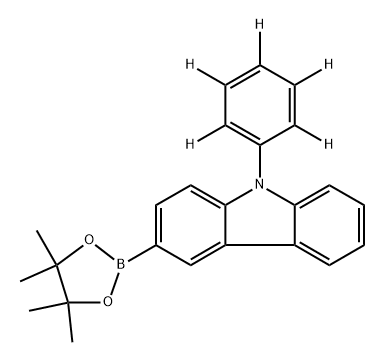 9H-Carbazole, 9-(phenyl-2,3,4,5,6-d5)-3-(4,4,5,5-tetramethyl-1,3,2-dioxaborolan-2-yl)- 구조식 이미지