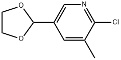 2-Chloro-5-(1,3-dioxolan-2-yl)-3-methylpyridine Structure