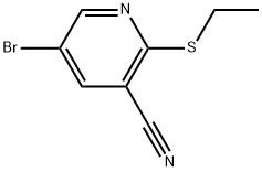 5-Bromo-2-(ethylthio)-3-pyridinecarbonitrile Structure