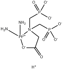 디아민((비스-(포스포나토메틸)아미노)아세타토(2-)-O(1),N(1))백금(II) 구조식 이미지