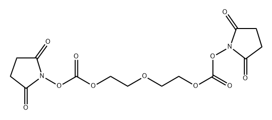 Carbonic acid, C,C'-(oxydi-2,1-ethanediyl) C,C'-bis(2,5-dioxo-1-pyrrolidinyl) ester Structure