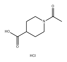 4-Piperidinecarboxylic acid, 1-acetyl-, hydrochloride (1:1) Structure