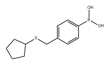 (4-((Cyclopentylthio)methyl)phenyl)boronic acid 구조식 이미지