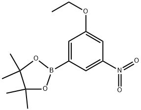 2-(3-Ethoxy-5-nitrophenyl)-4,4,5,5-tetramethyl-1,3,2-dioxaborolane 구조식 이미지