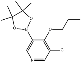 3-Chloro-4-propoxy-5-(4,4,5,5-tetramethyl-1,3,2-dioxaborolan-2-yl)pyridine Structure