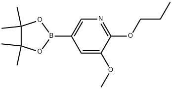 3-Methoxy-2-propoxy-5-(4,4,5,5-tetramethyl-1,3,2-dioxaborolan-2-yl)pyridine Structure