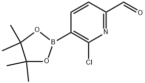 6-chloro-5-(4,4,5,5-tetramethyl-1,3,2-dioxaborolan-2-yl)picolinaldehyde Structure