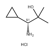 Cyclopropaneethanol, β-amino-α,α-dimethyl-, hydrochloride (1:1), (βR)- Structure