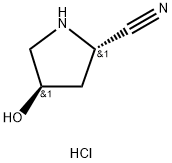 2-Pyrrolidinecarbonitrile, 4-hydroxy-, hydrochloride (1:1), (2S,4R)- 구조식 이미지