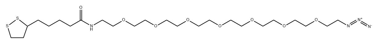 Lipoamido-PEG7-azide Structure