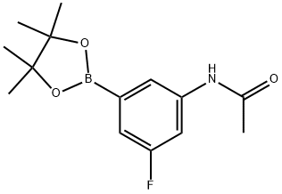 N-[3-Fluoro-5-(4,4,5,5-tetramethyl-1,3,2-dioxaborolan-2-yl)phenyl]acetamide Structure