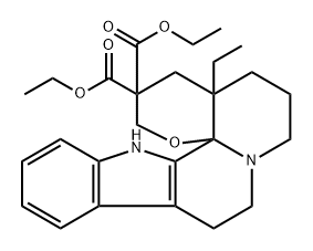 1-Ethyl-14-diethoxycarbonyl-1,2,3,4,5,6,12,12b-octahydro-indolo[2,3-a]tetrahydro-pyranyl[2,3-c]quinolyzine Structure