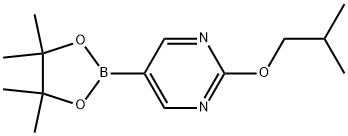 2-(2-Methylpropoxy)-5-(4,4,5,5-tetramethyl-1,3,2-dioxaborolan-2-yl)pyrimidine Structure