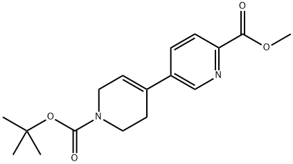 1'-tert-butyl 6-methyl 5',6'-dihydro-[3,4'-bipyridine]-1',6(2'H)-dicarboxylate Structure