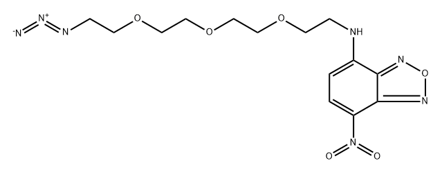 N-(2-(2-(2-(2-azidoethoxy)ethoxy)ethoxy)ethyl)-7-nitrobenzo[c][1,2,5]oxadiazol-4-amine Structure