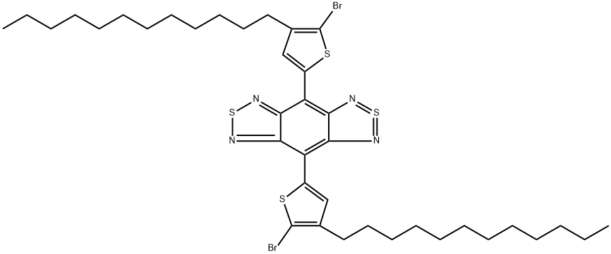 2λ4δ2-Benzo[1,2-c:4,5-c']bis[1,2,5]thiadiazole, 4,8-bis(5-bromo-4-dodecyl-2-thienyl)- Structure