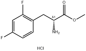 methyl (2R)-2-amino-3-(2,4-difluorophenyl)propanoate hydrochloride Structure