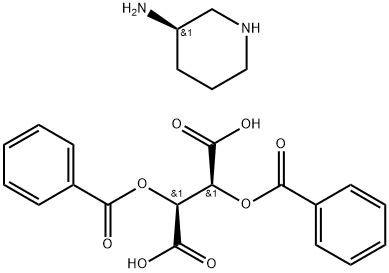 Butanedioic acid, 2,3-bis(benzoyloxy)-, (2S,3S)-, compd. with (3R)-3-piperidinamine (1:1) Structure
