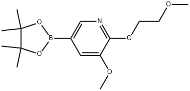 Pyridine, 3-methoxy-2-(2-methoxyethoxy)-5-(4,4,5,5-tetramethyl-1,3,2-dioxaborolan-2-yl)- 구조식 이미지