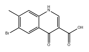 6-Bromo-1,4-dihydro-7-methyl-4-oxoquinoline-3-carboxylic acid Structure