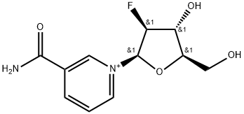 Pyridinium, 3-(aminocarbonyl)-1-(2-deoxy-2-fluoro-β-D-arabinofuranosyl)- Structure