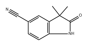 3,3-Dimethyl-2-oxo-2,3-dihydro-1H-indole-5-carbonitrile Structure