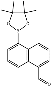 1-Naphthalenecarboxaldehyde, 5-(4,4,5,5-tetramethyl-1,3,2-dioxaborolan-2-yl)- Structure