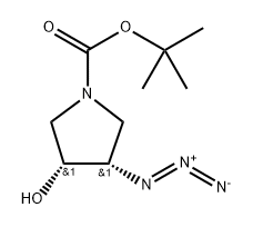 tert-butyl Cis-3-azido-4-hydroxypyrrolidine-1-carboxylate racemate Structure