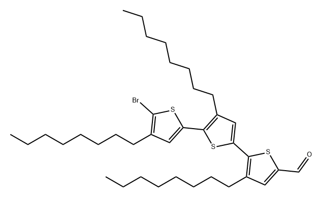 5''-Bromo-3,4',4''-trioctyl-[2,2':5',2''-trithiophene]-5-carbaldehyde Structure