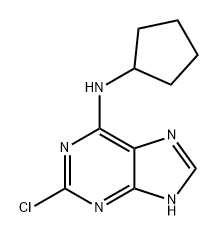 (2-Chloro-9H-purin-6-yl)-cyclopentyl-amine Structure