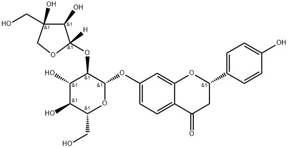 Liquiritigenin-7-O-apiosyl(1-2)-glucoside Structure