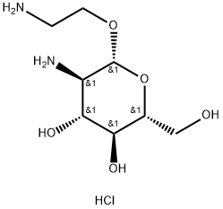 β-D-Glucopyranoside, 2-aminoethyl 2-amino-2-deoxy-, hydrochloride (1:1) Structure