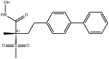 [1,1'-Biphenyl]-4-butanamide, N-hydroxy-α-methyl-α-(methylsulfonyl)-, (αS)- Structure