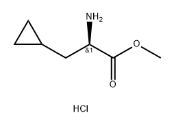 (R)-Methyl 2-amino-3-cyclopropylpropanoate HCl 구조식 이미지