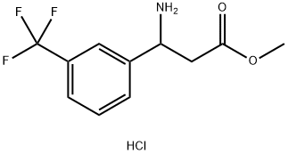 methyl 3-amino-3-[3-(trifluoromethyl)phenyl]propanoate hydrochloride salt Structure