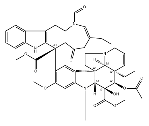 4',5'-Didehydro-4'-deoxy-2',19'-dioxo-2',19'-secovincaleukoblastine 구조식 이미지
