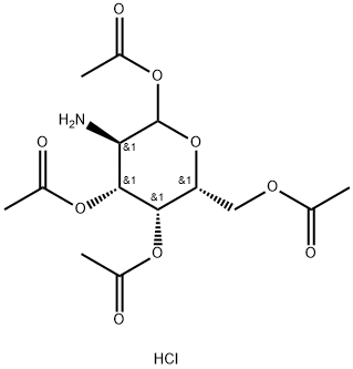 1,3,4,6-Tetra-O-acetyl-2-amino-2-deoxy-D-galactopyranose hydrochloride Structure