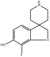 Spiro[benzofuran-3(2H),4'-piperidin]-6-ol, 7-fluoro- 구조식 이미지