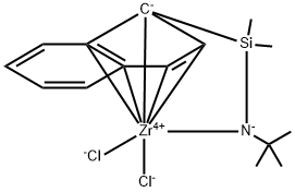 (η(5):η(1)-C9H6SiMe2N(t)Bu)ZrCl2 Structure