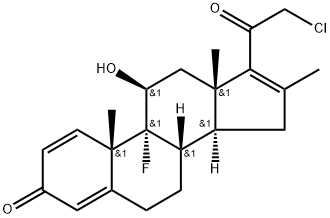 (11β)-21-Chloro-9-fluoro-11-hydroxy-16-Methylpregna-1,4,16-triene-3,20-dione Structure